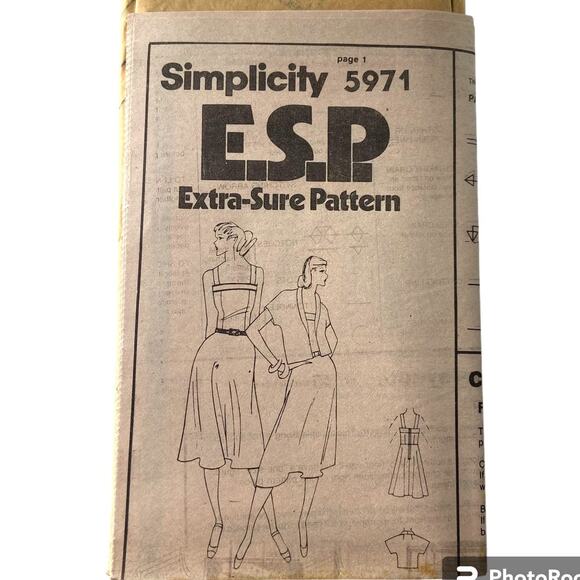 Simplicity 5971 Pattern Sundress Jacket Miss 10-14 Bolero Vaca Resort Unlined - Picture 5 of 7